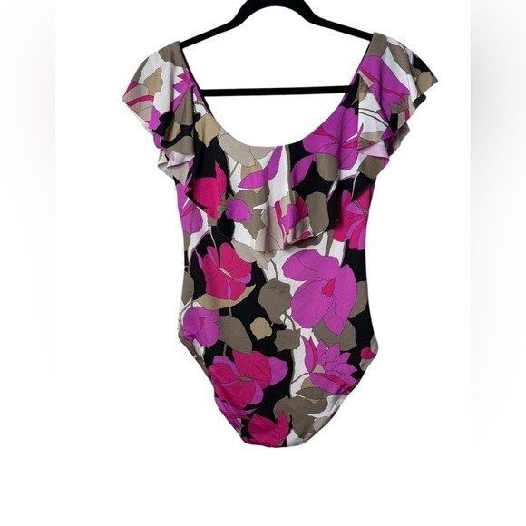 Trina Turk Lynx Gemini One Piece Swimsuit Size 10 - Picture 3 of 6